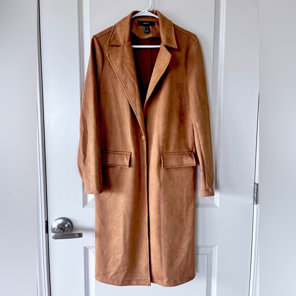 Forever 21 Camel Trench Coat Classic Style